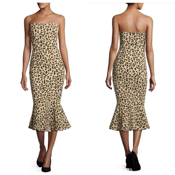 Cinq e sept Luna Leopard Mermaid Dress - Picture 6 of 9